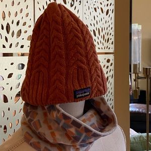 Patagonia hat and neck gaiter